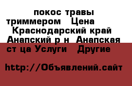 покос травы триммером › Цена ­ 150 - Краснодарский край, Анапский р-н, Анапская ст-ца Услуги » Другие   